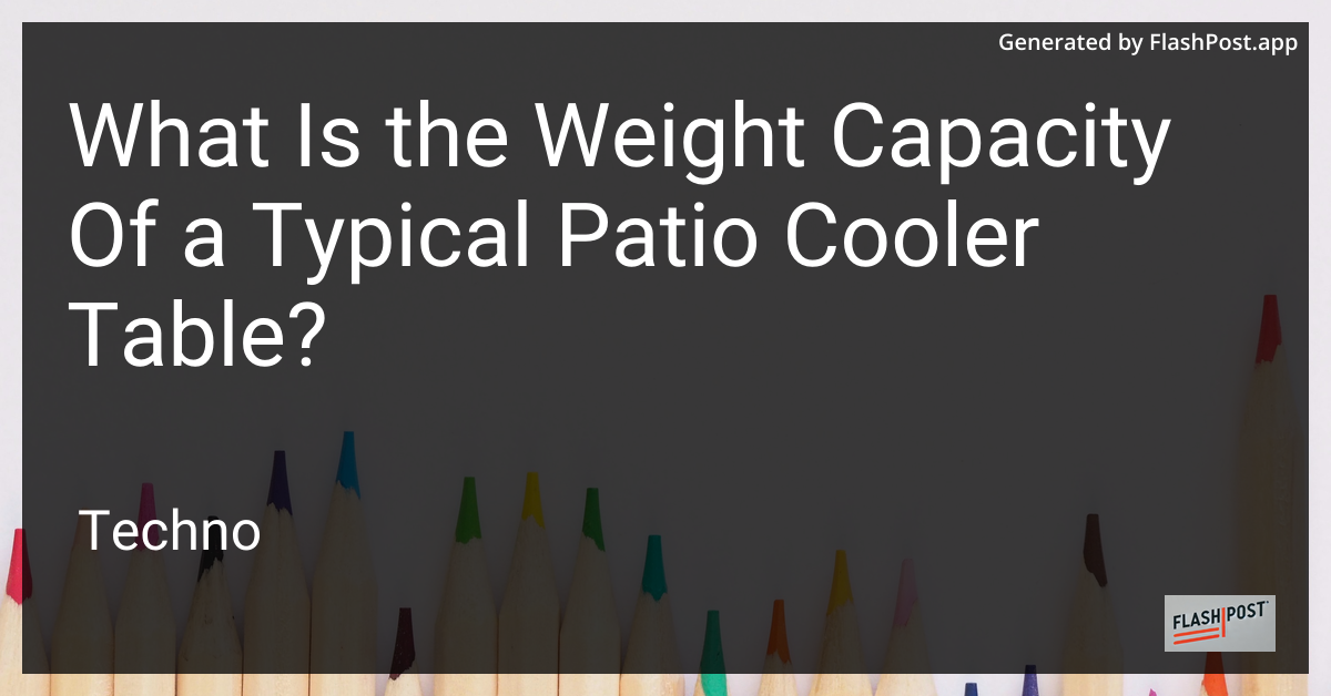 Patio Cooler Table