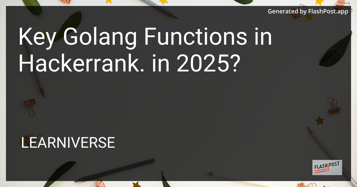 Golang Functions in HackerRank