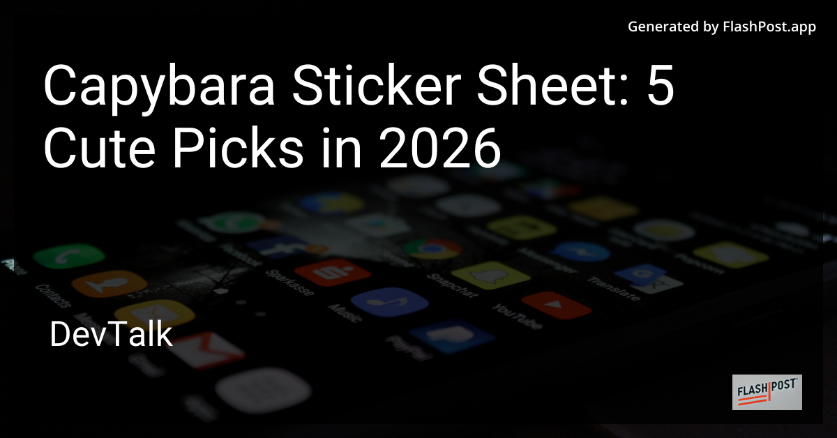 Capybara Sticker Sheet: 5 Cute Picks in 2026