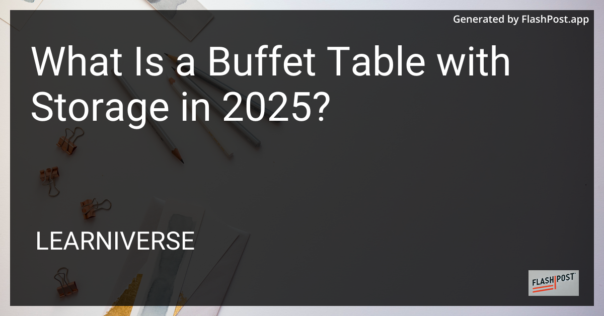 Buffet Table with Storage