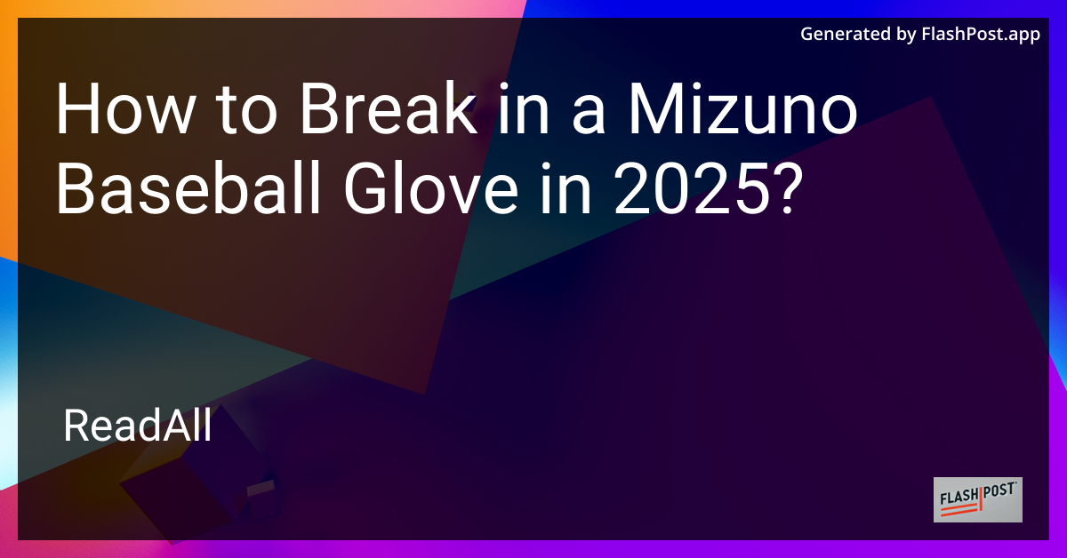 Mizuno Baseball Glove