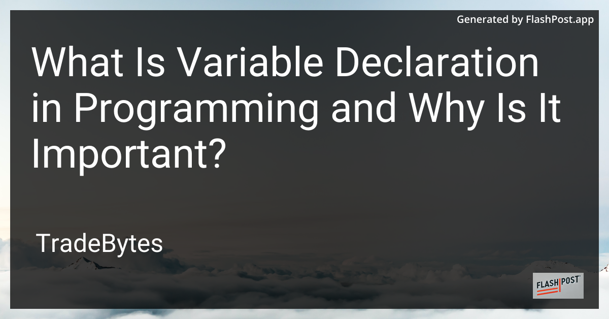 Variable Declaration