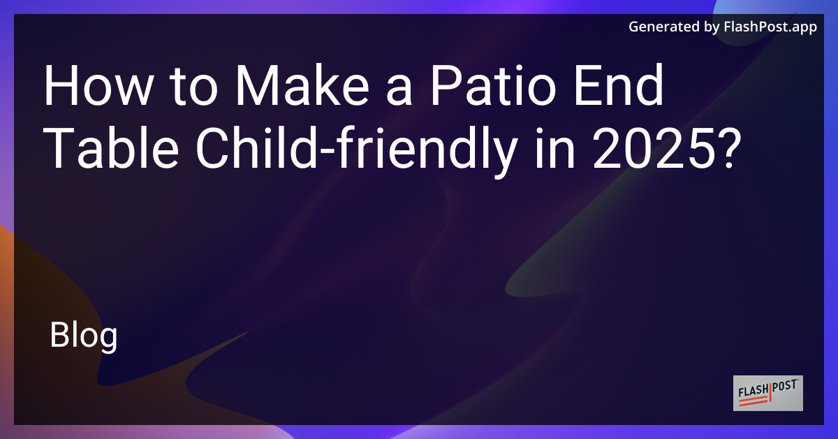 Child-Friendly Patio Setting