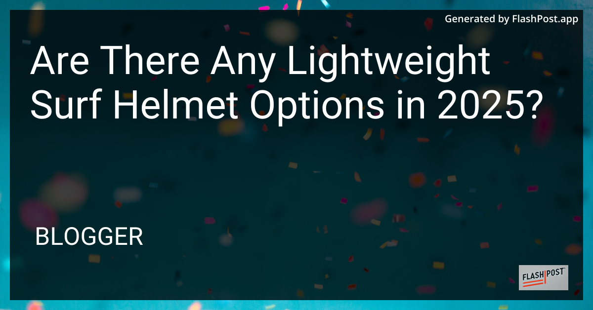 Lightweight Surf Helmet