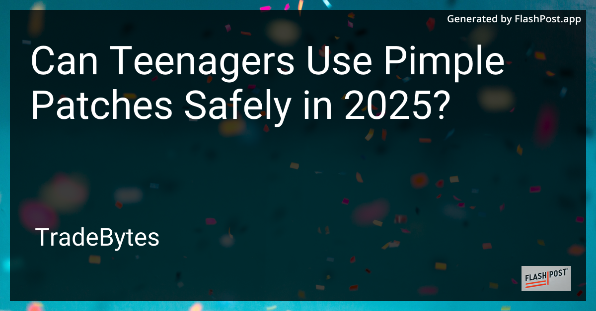 Teenager Using Pimple Patch