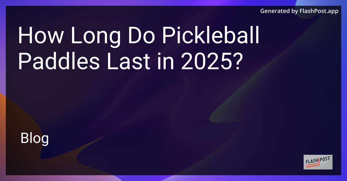 Pickleball Paddles