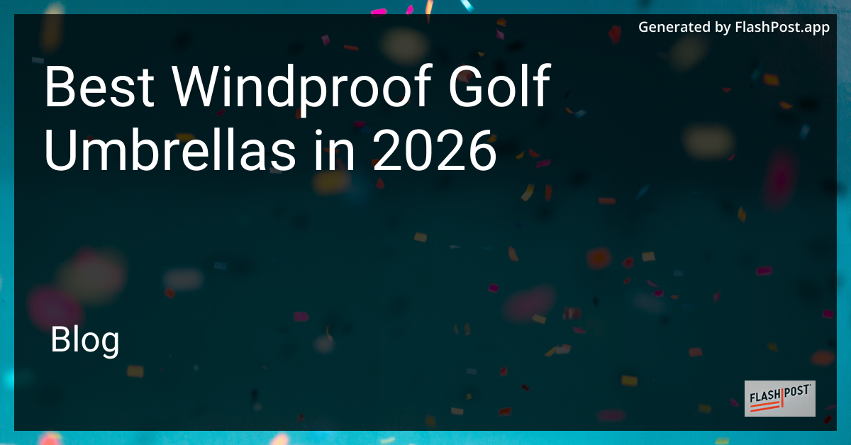Best Windproof Golf Umbrellas in 2026