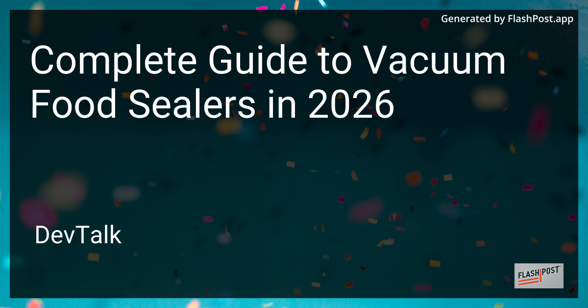Complete Guide to Vacuum Food Sealers in 2026