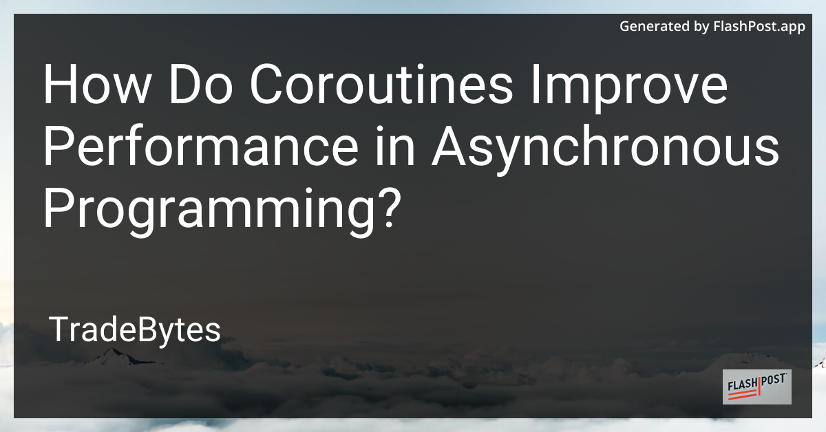 Coroutines Async Programming