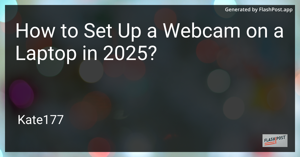 Webcam Setup
