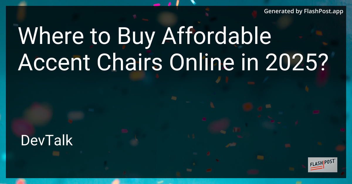 where to buy affordable accent chairs online in 2025?