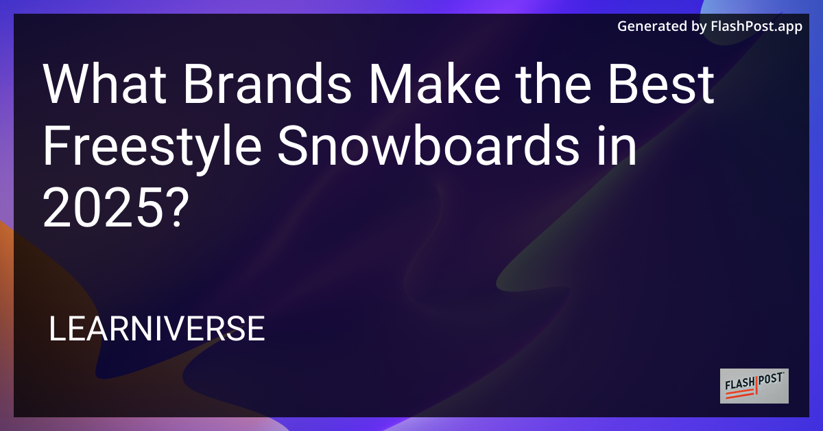 Freestyle Snowboarding