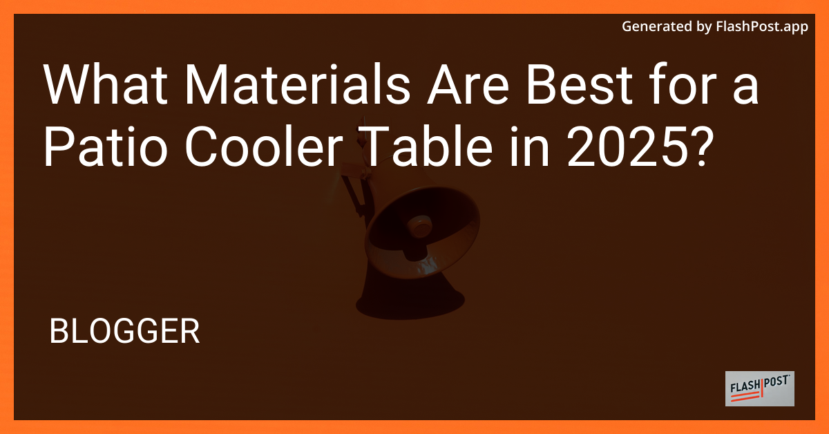 Patio Cooler Table