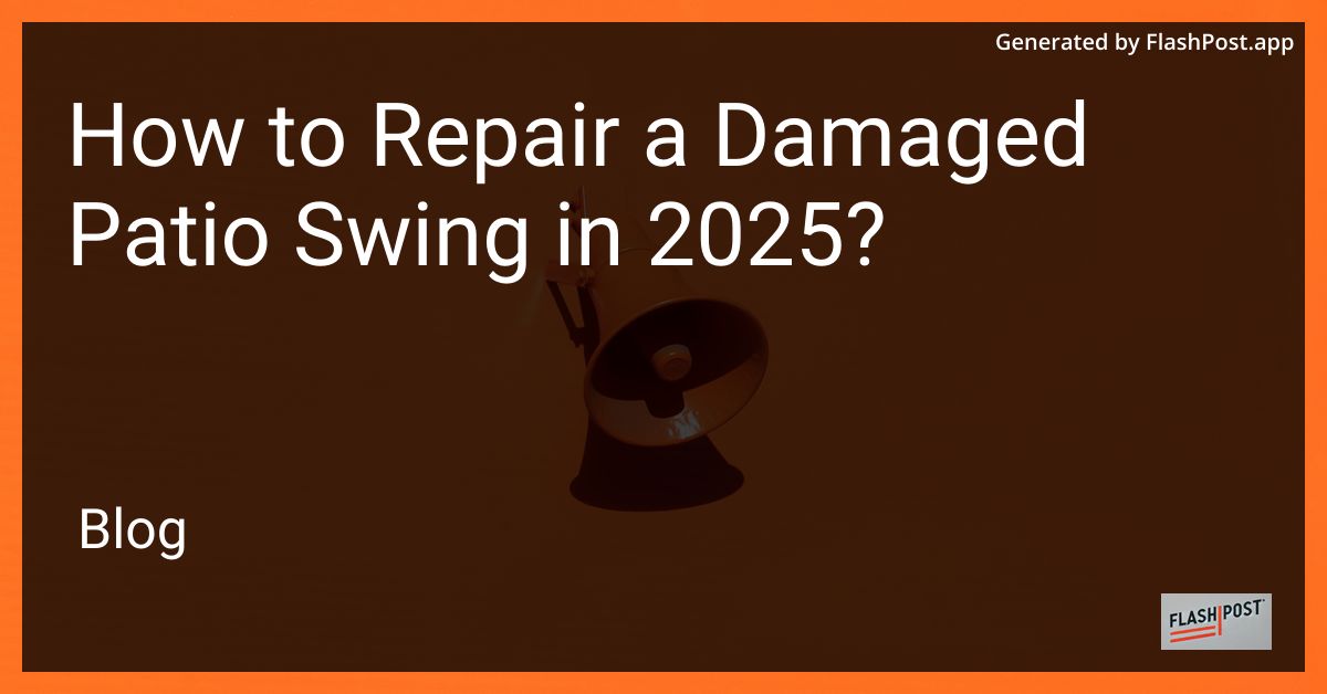 Repairing a Patio Swing