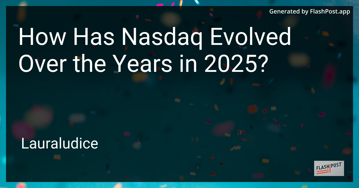 NASDAQ Evolution