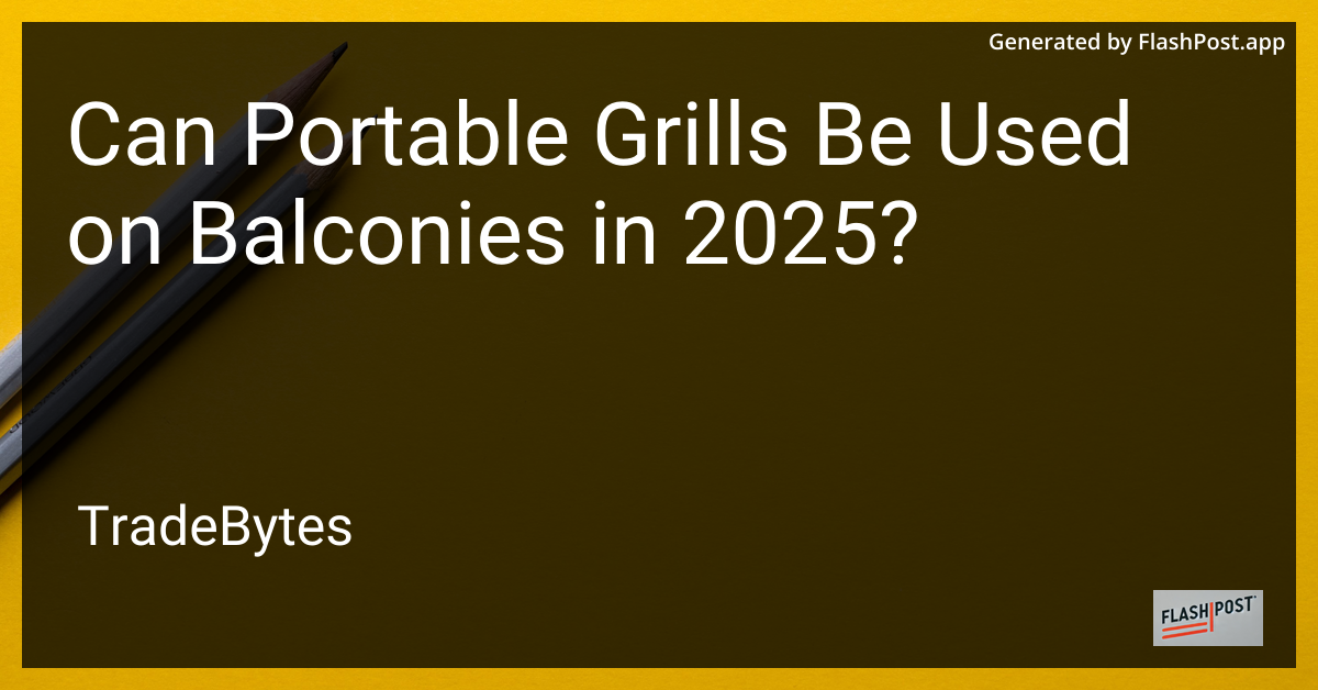 Portable Grill on Balcony