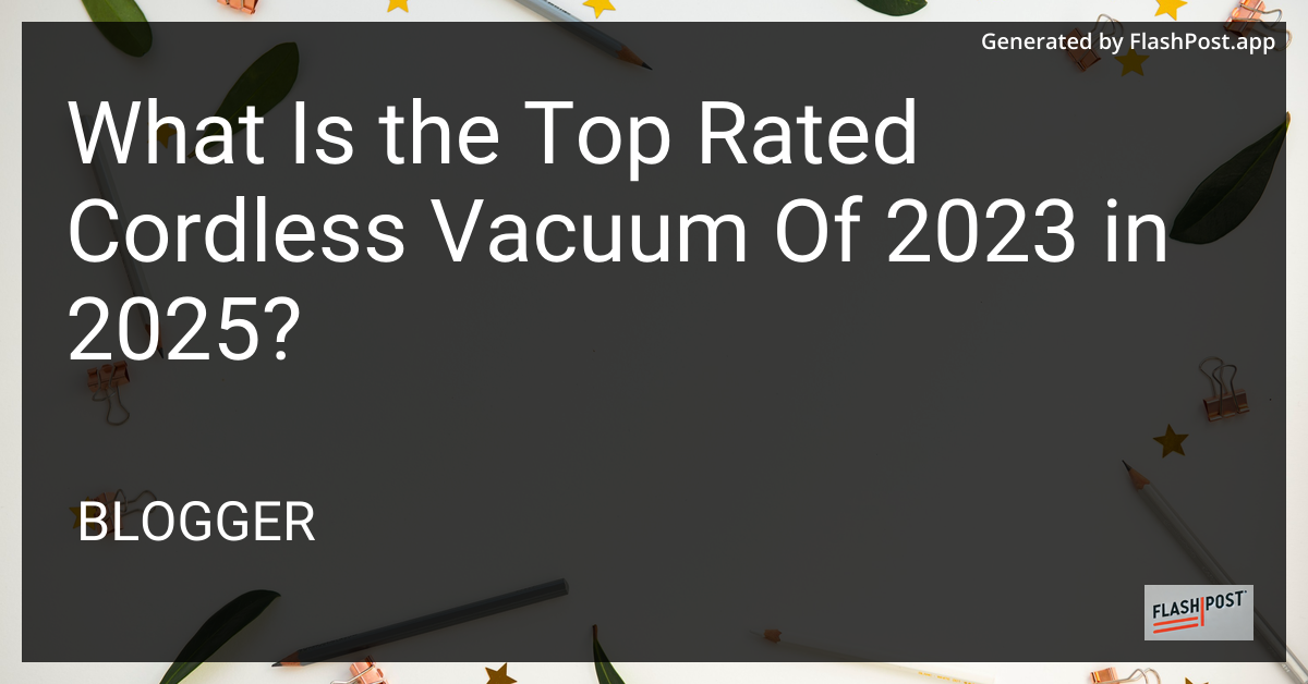 Cordless Vacuum