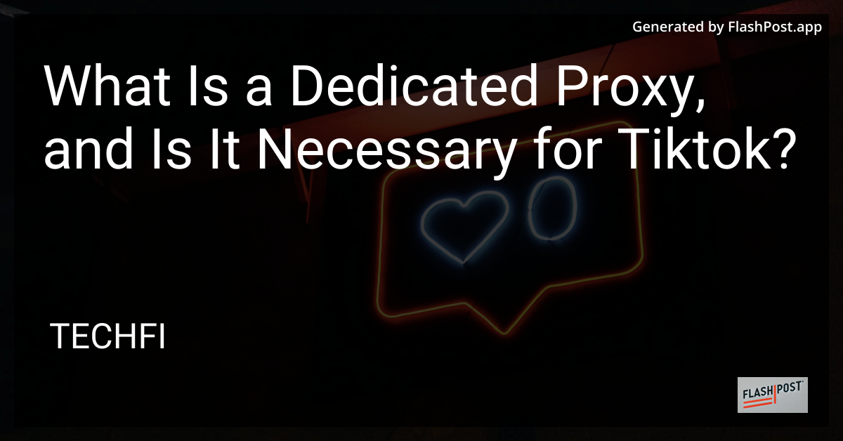Dedicated Proxy Image