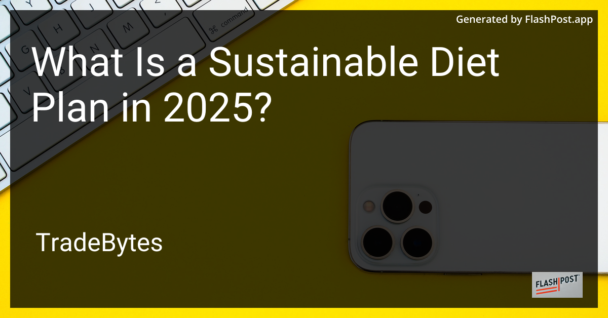 Sustainable Diet Plan