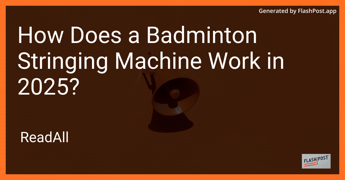 Badminton Stringing Machine