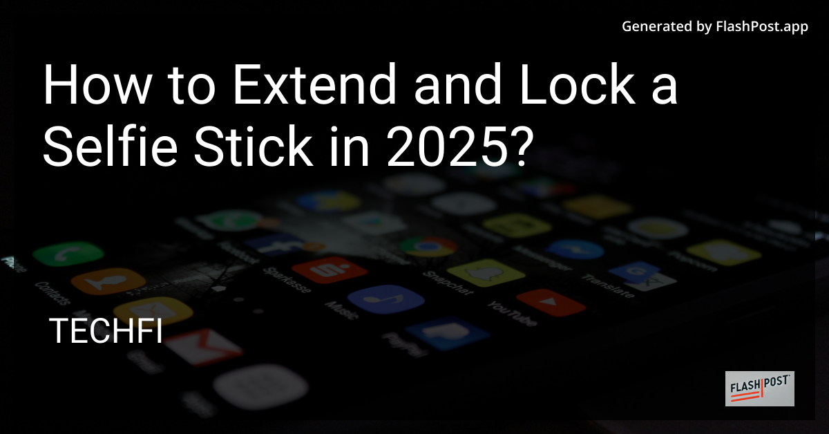 Extend and Lock a Selfie Stick in 2025