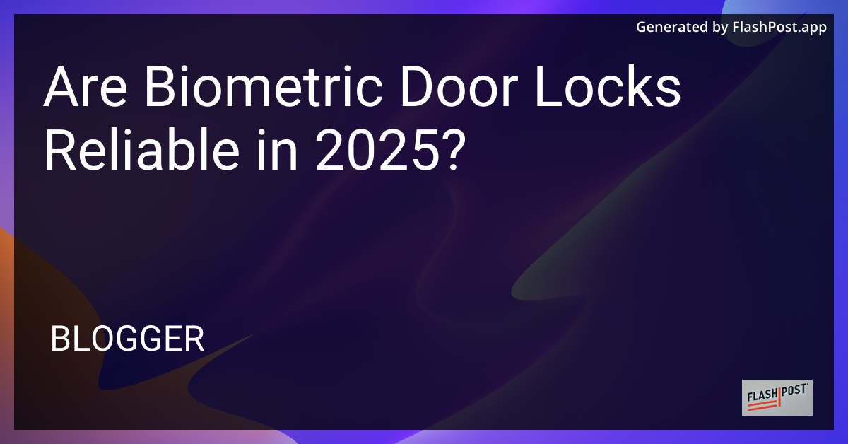 Biometric Door Lock