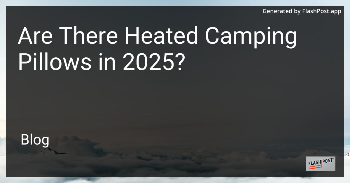 Heated Camping Pillows