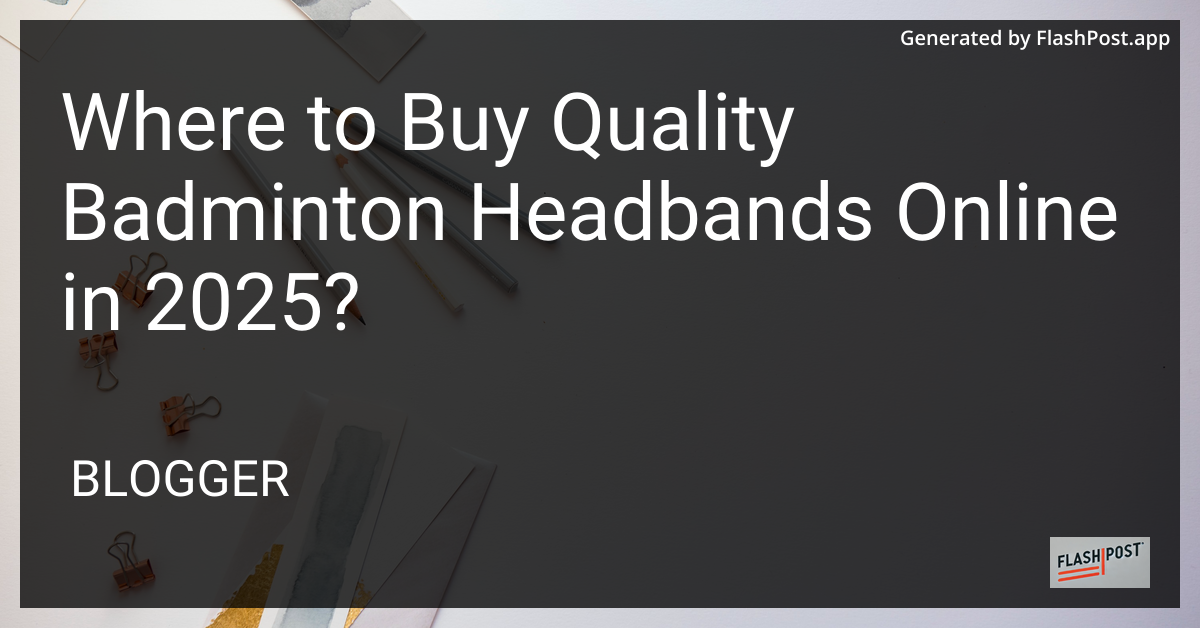 Quality Badminton Headbands