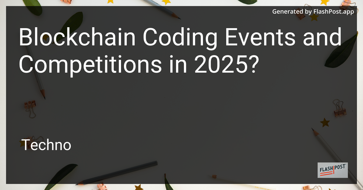 Blockchain Coding Event