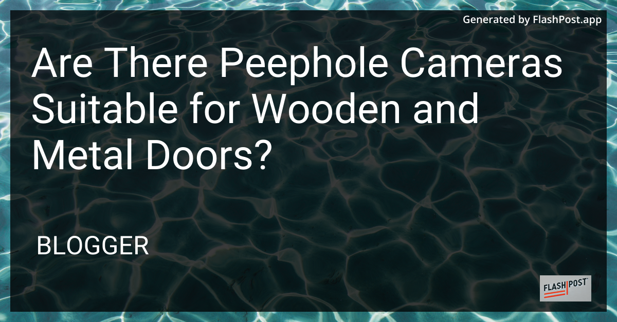 Peephole Camera