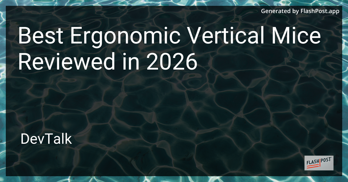 Best Ergonomic Vertical Mice Reviewed in 2026