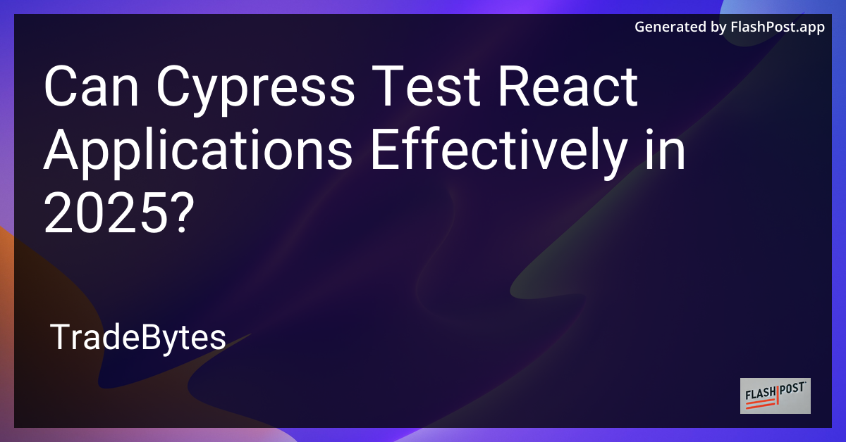 Cypress Testing React